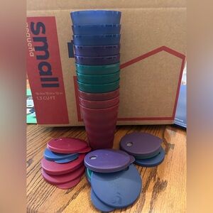Tupperware Jewel Tone Cups and Lids - Multicolor- 500ml